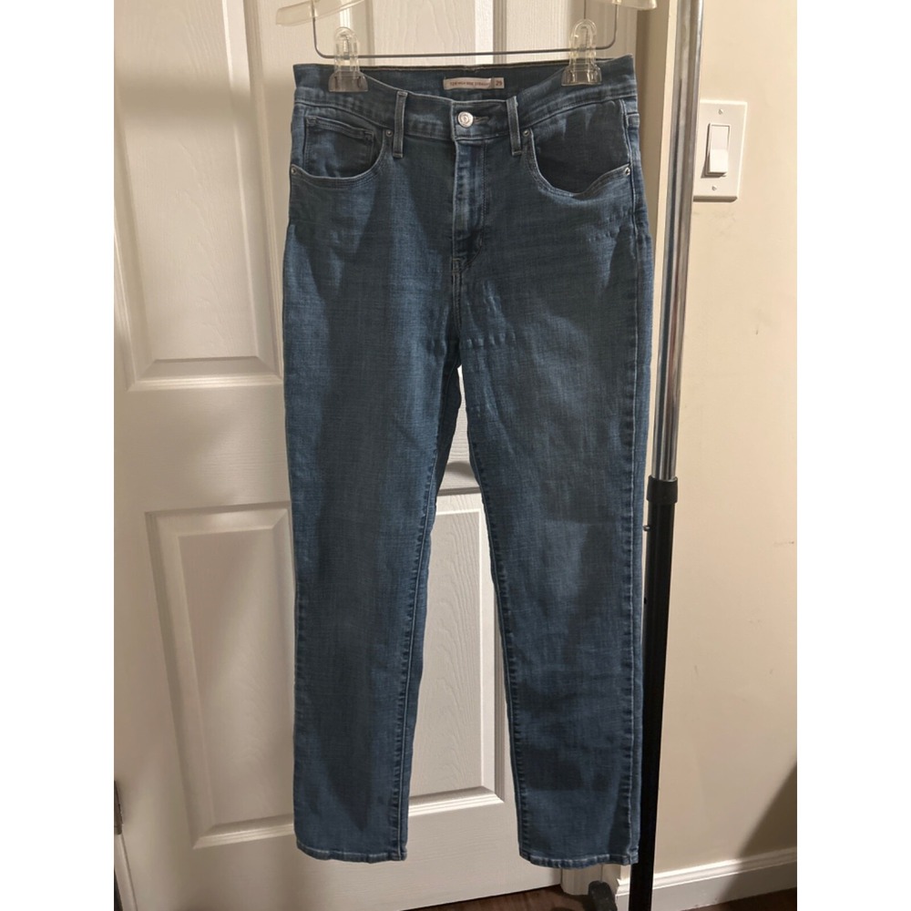 Levi's 724 High Rise Straight Jeans Women's Size 29 Blue Stretch Denim